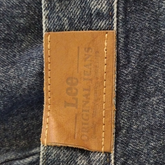 Vintage High Rise Jeans 90s Lee Original Dark Wash Relaxed Tapered 28 x 32 Sz 10 - Picture 10 of 11